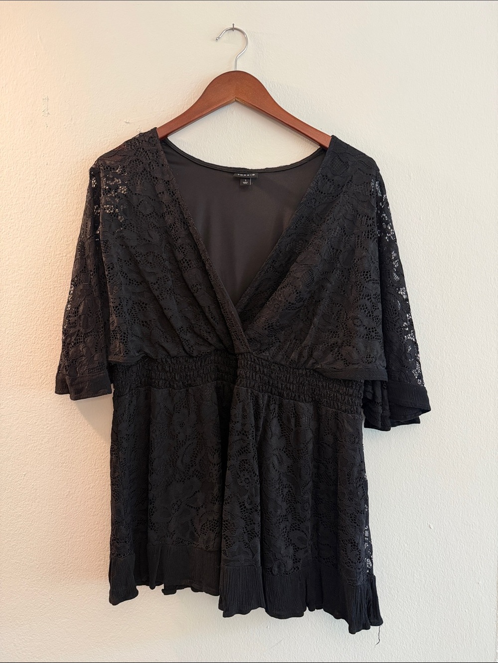 torrid Black Lace V-Neck Blouse